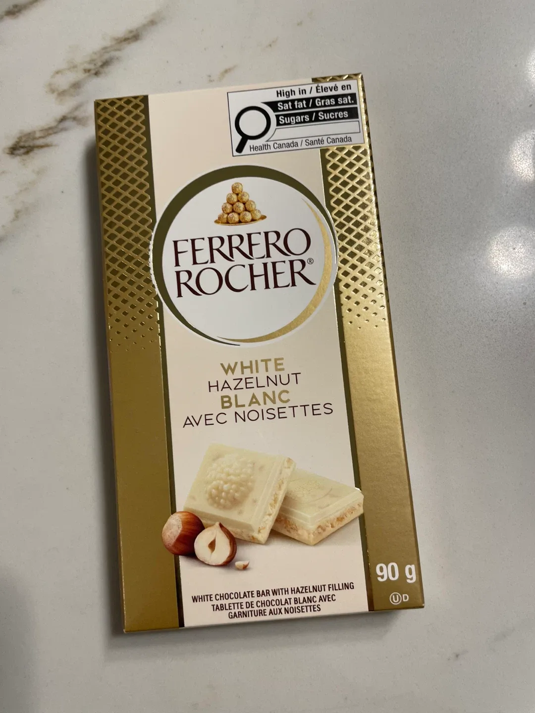 Ferrero Rocher White Hazelnut Bar - 90g #cleanout