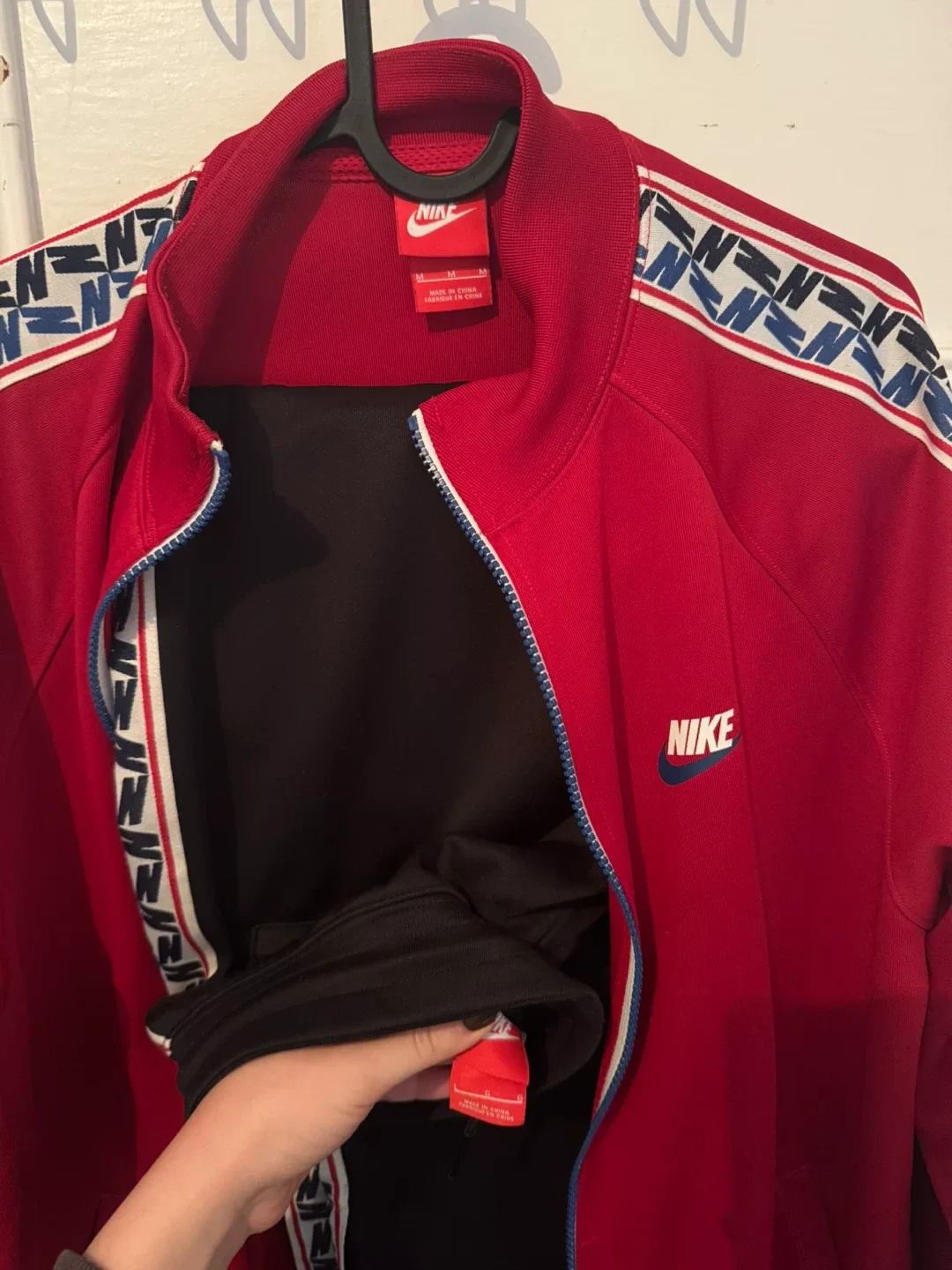 Nike Track Jacket and Pants- Red, Size M jacket and L pants