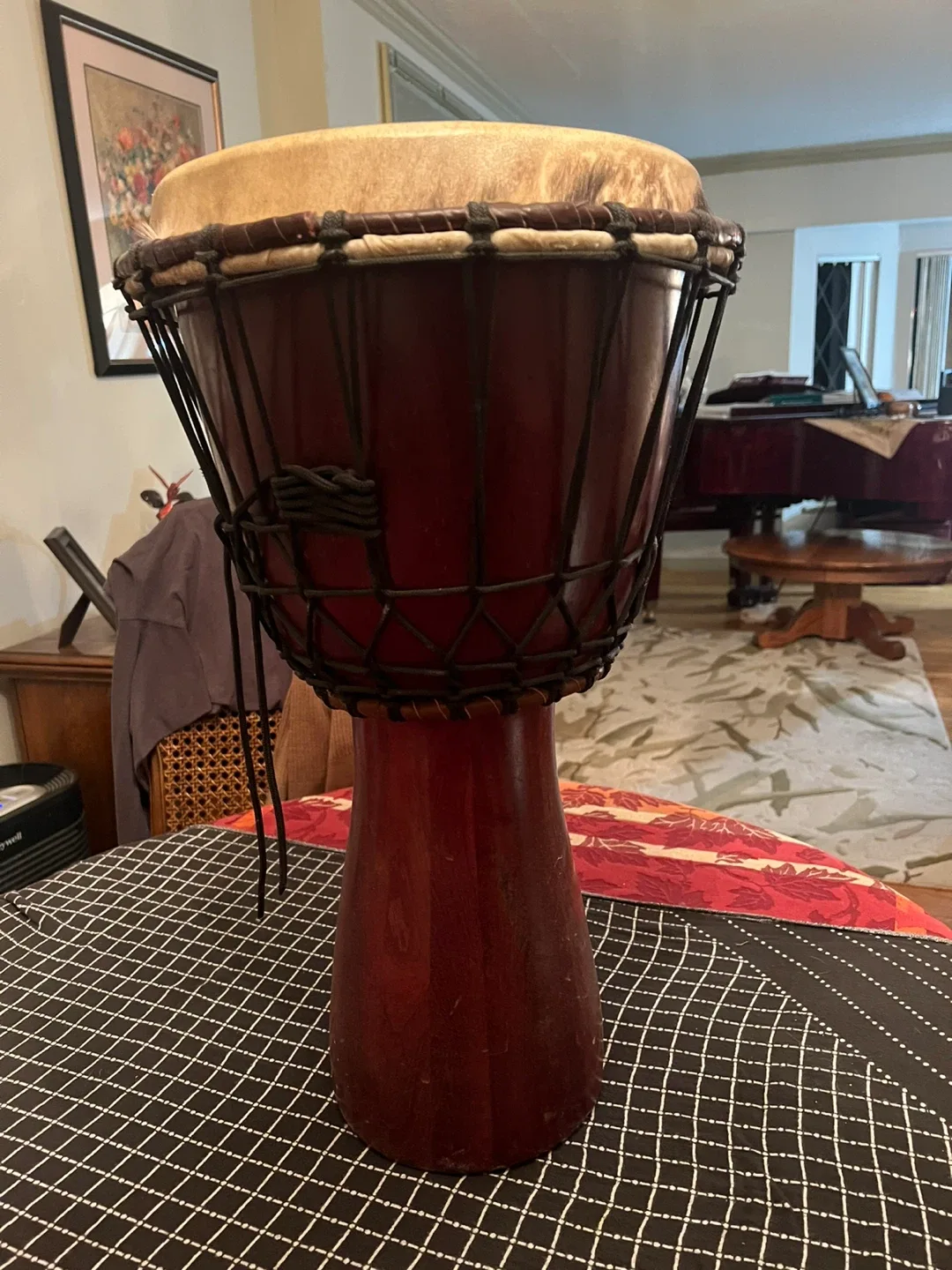 Djembe 12 inch. Purpleheart wood image indicator(2)