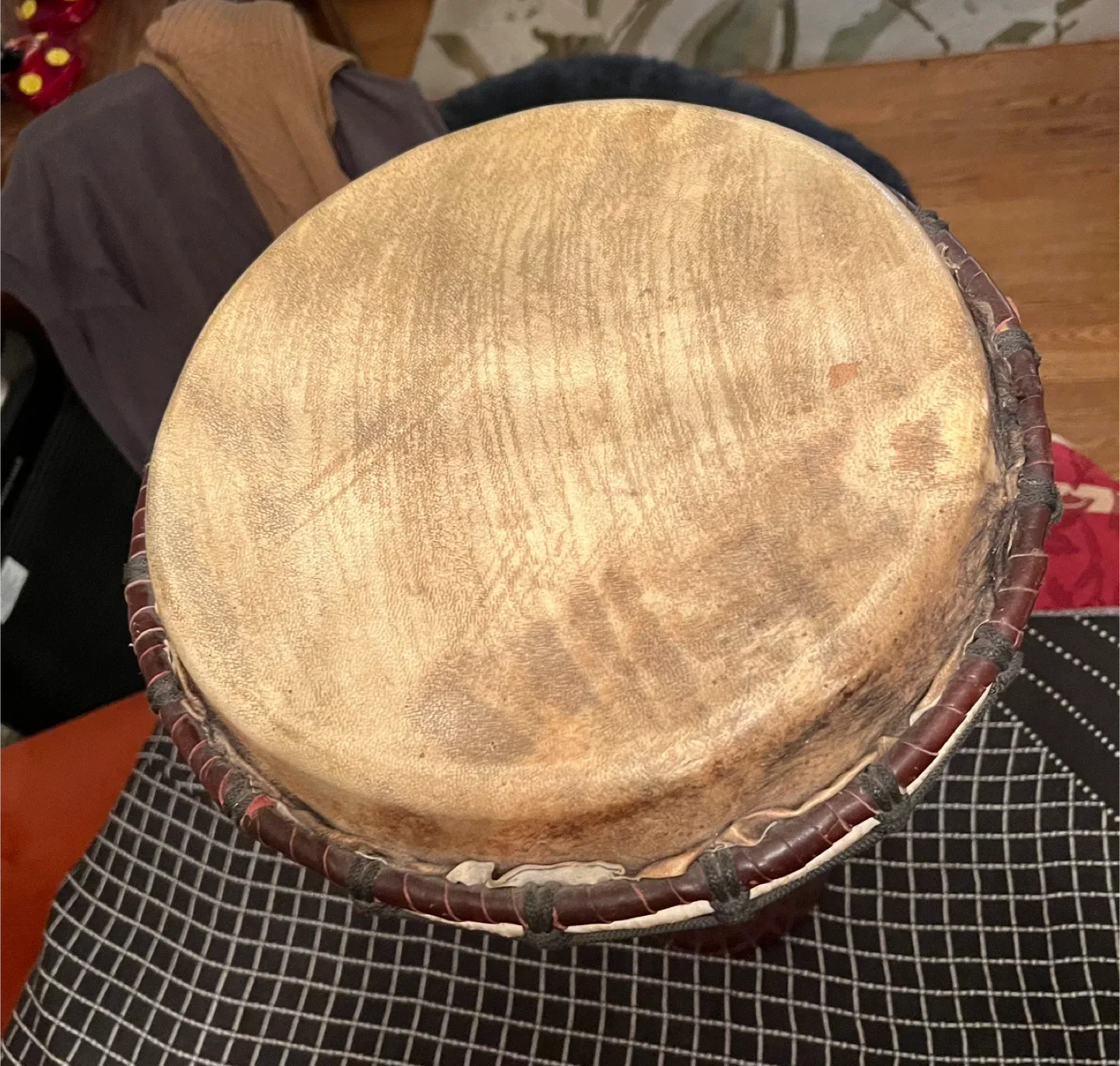 Djembe 12 inch. Purpleheart wood image indicator(3)