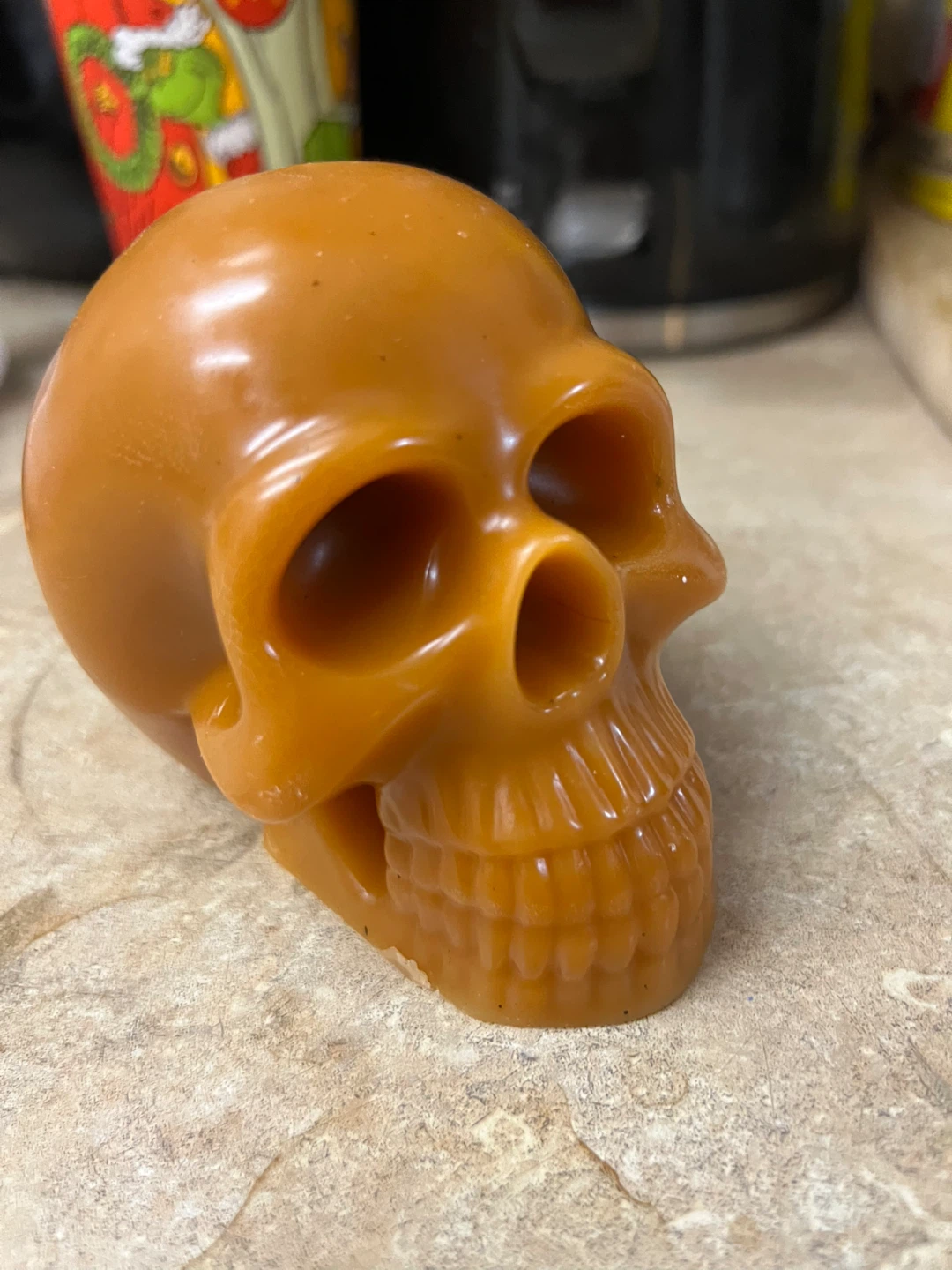 Orange Skull Candle - photo 2