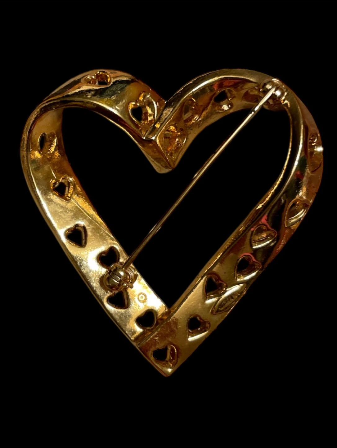 Gold Heart Brooch - photo 2