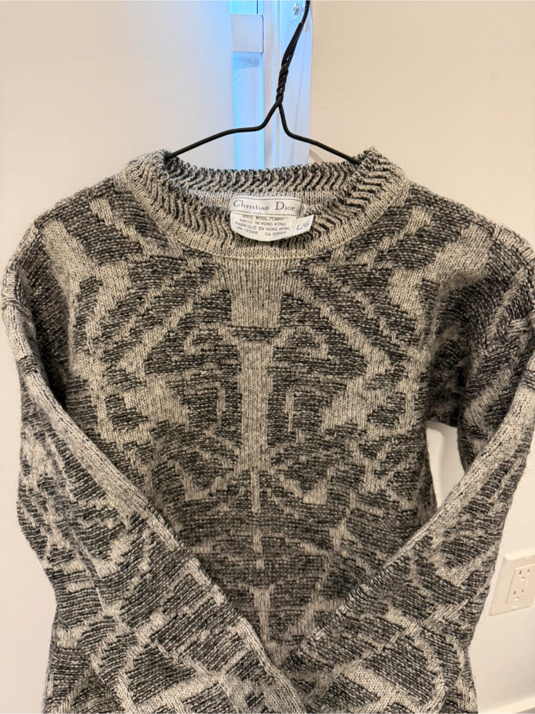Vintage Christian Dior Wool Sweater - Size L