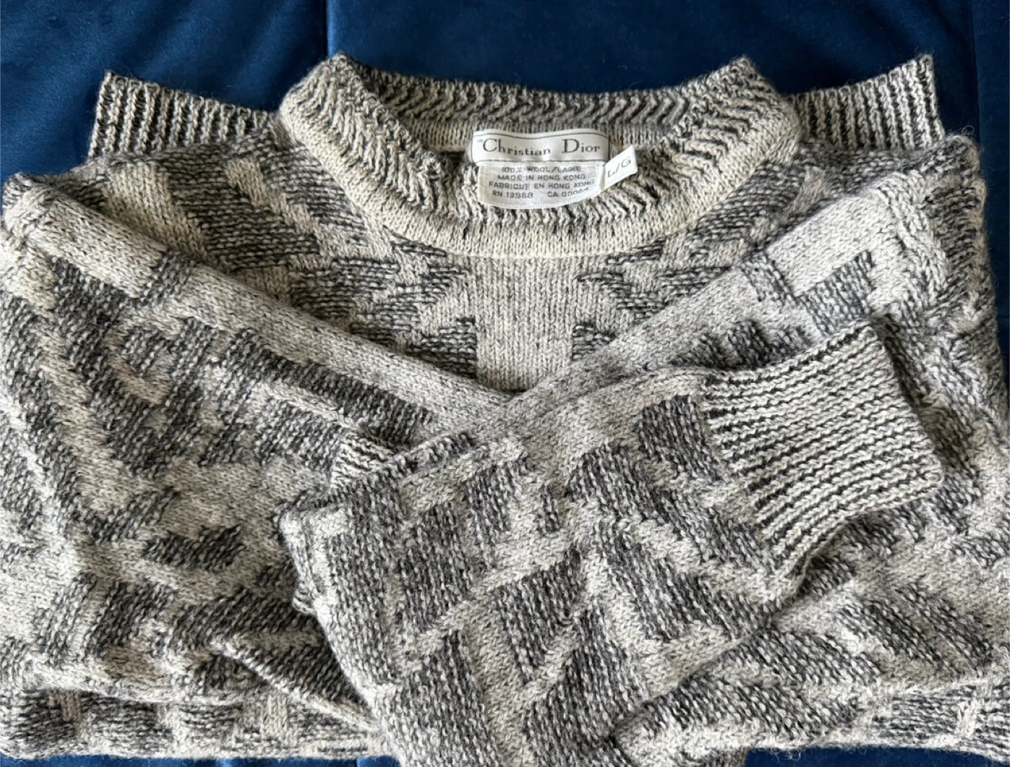 Vintage Christian Dior Wool Sweater - Size L - photo 2