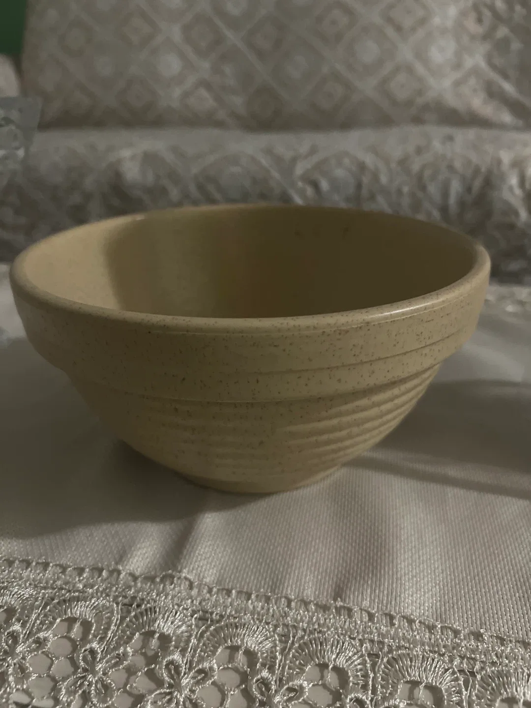 Speckled Beige Ceramic Bowl