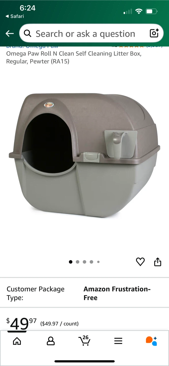 Omega Paw Roll N Clean Self Cleaning vs Litter Box - photo 3