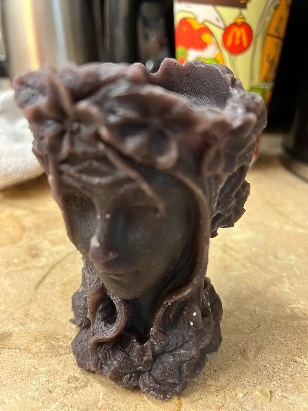 Candle Head Vase - Dark Purple