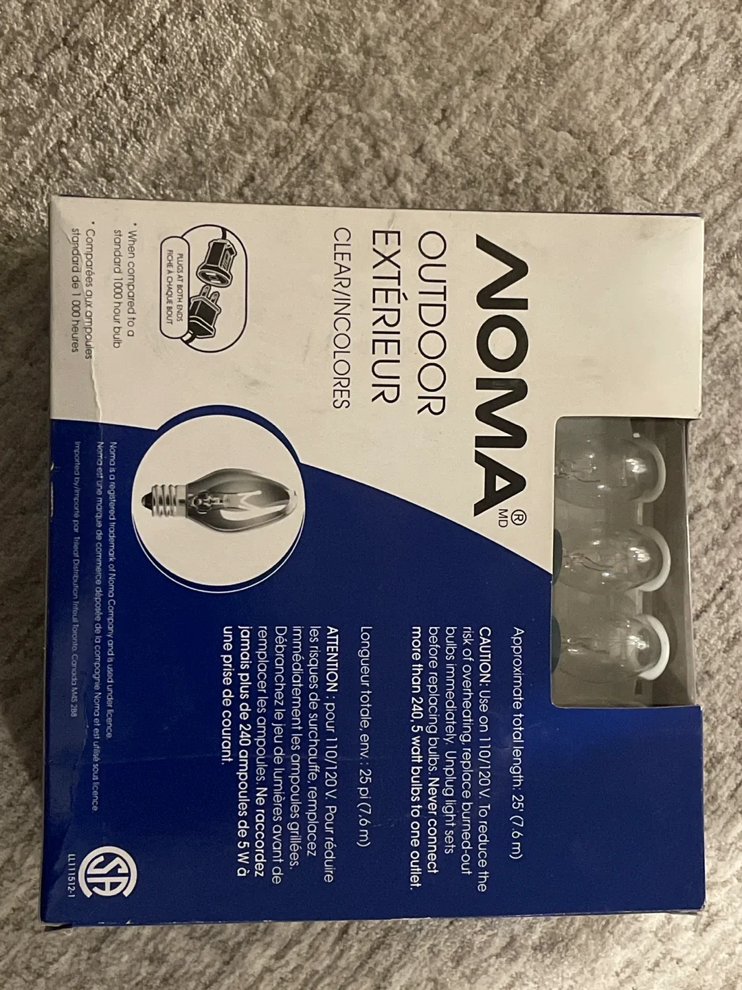 NOMA Outdoor Clear Exterior Lights