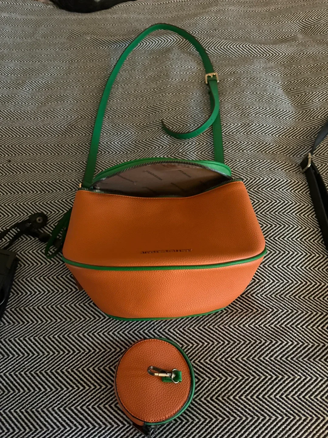 Montana West Orange Crossbody Bag with Coin Purse image indicator(2)