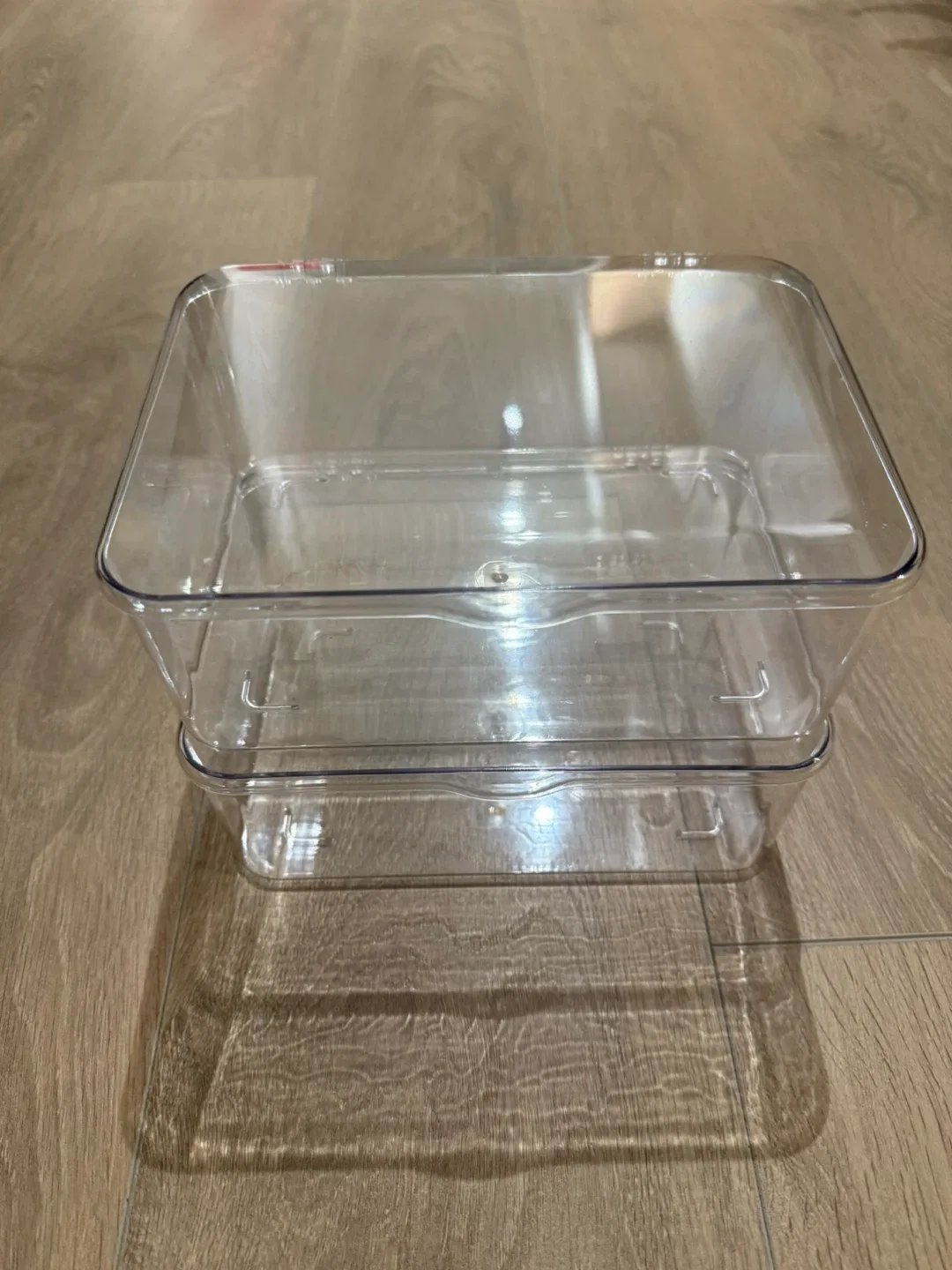 2 Clear Plastic Storage Box with Lid