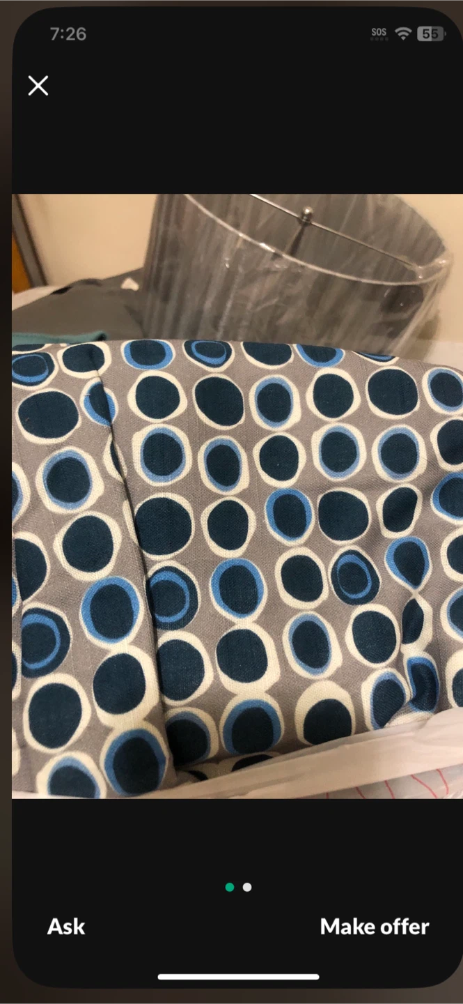 #Cleanout #Decoberry Curtains - Blue & Gray - photo 2