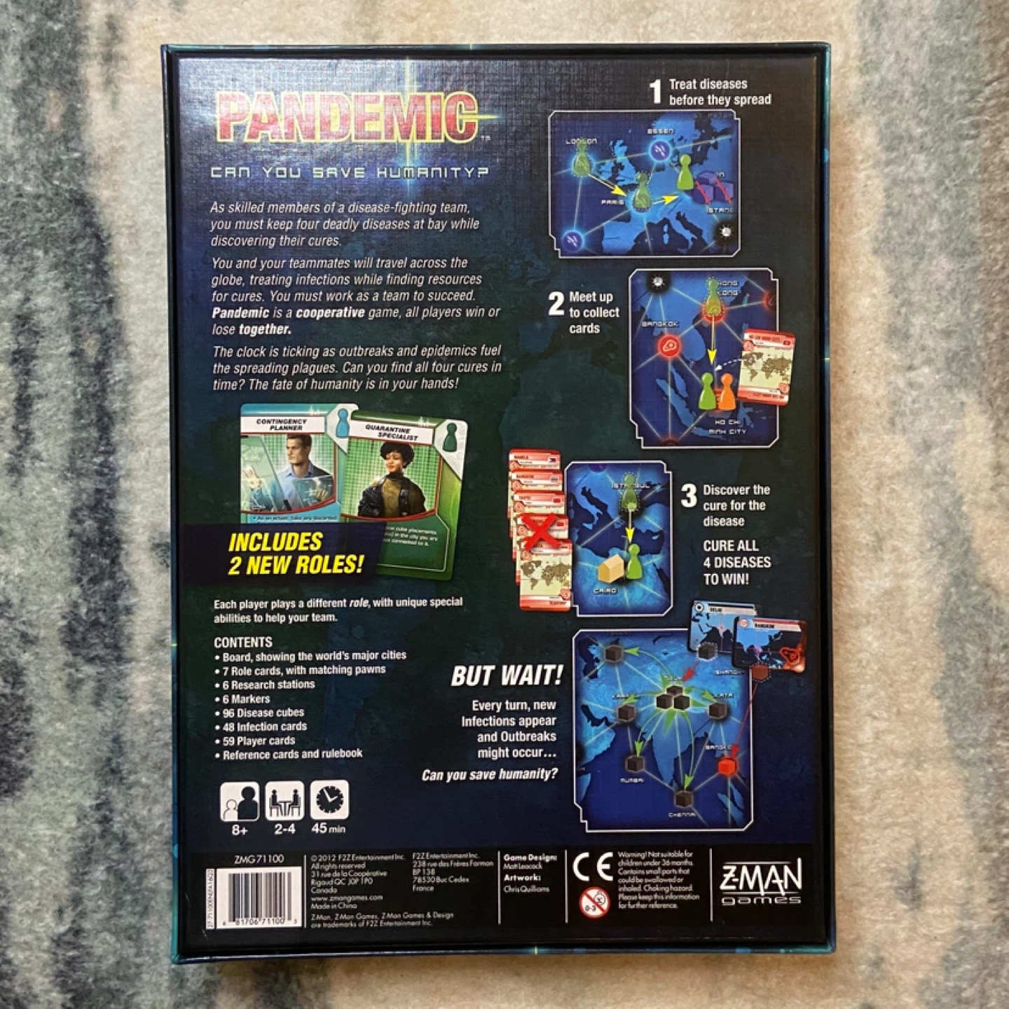 Pandemic Board Game by Z-Man Games #Cleanout - photo 2