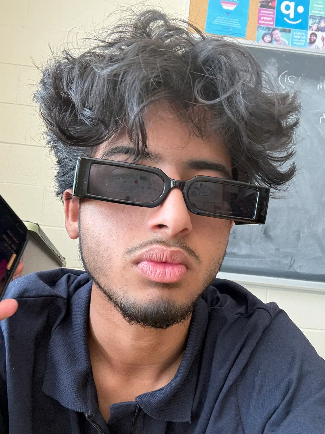 Retro Boxy Sunglasses – Black Minimalist Shade #Cleanout