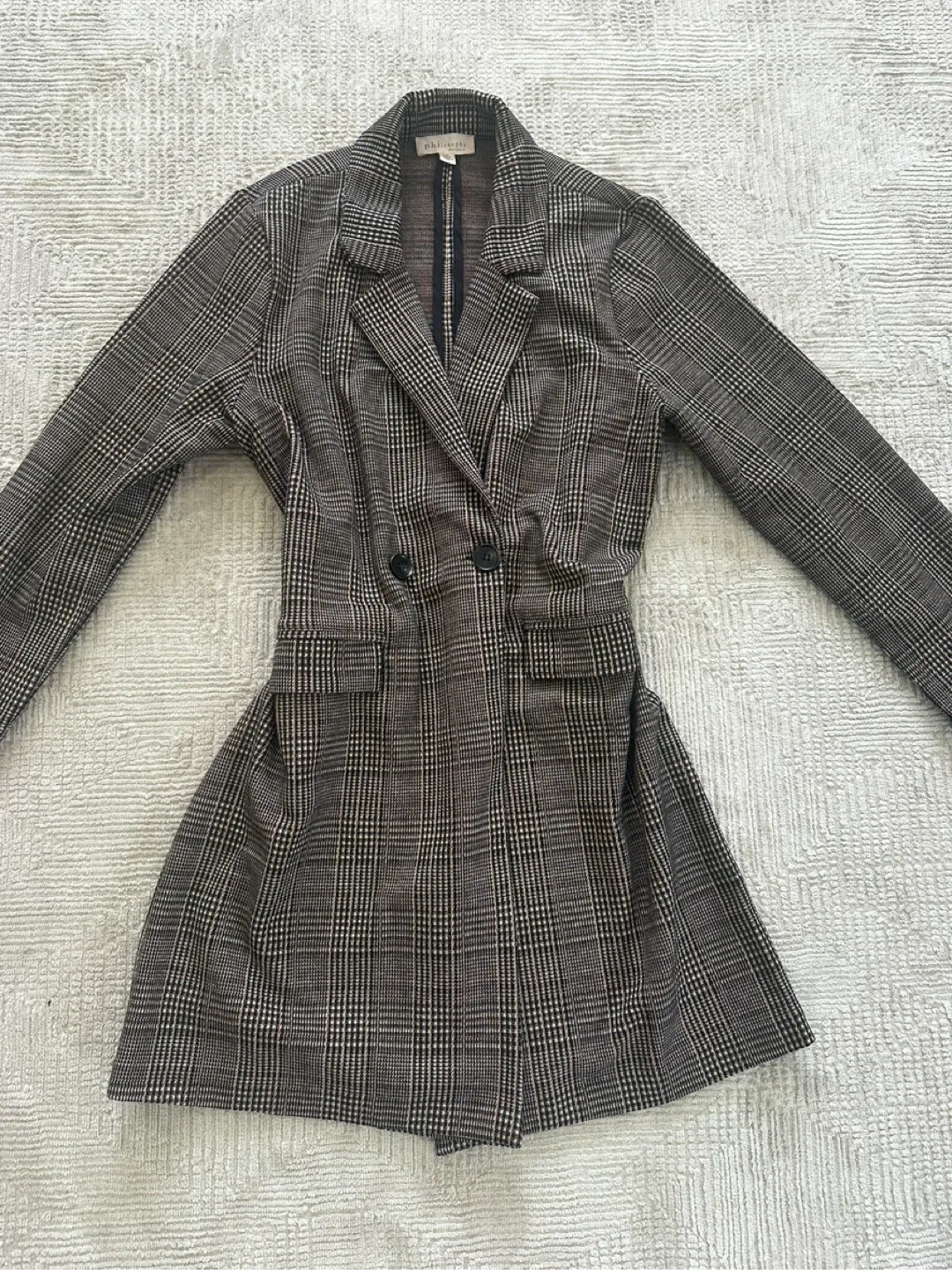 Philosophy Republic Plaid Blazer Jacket - L