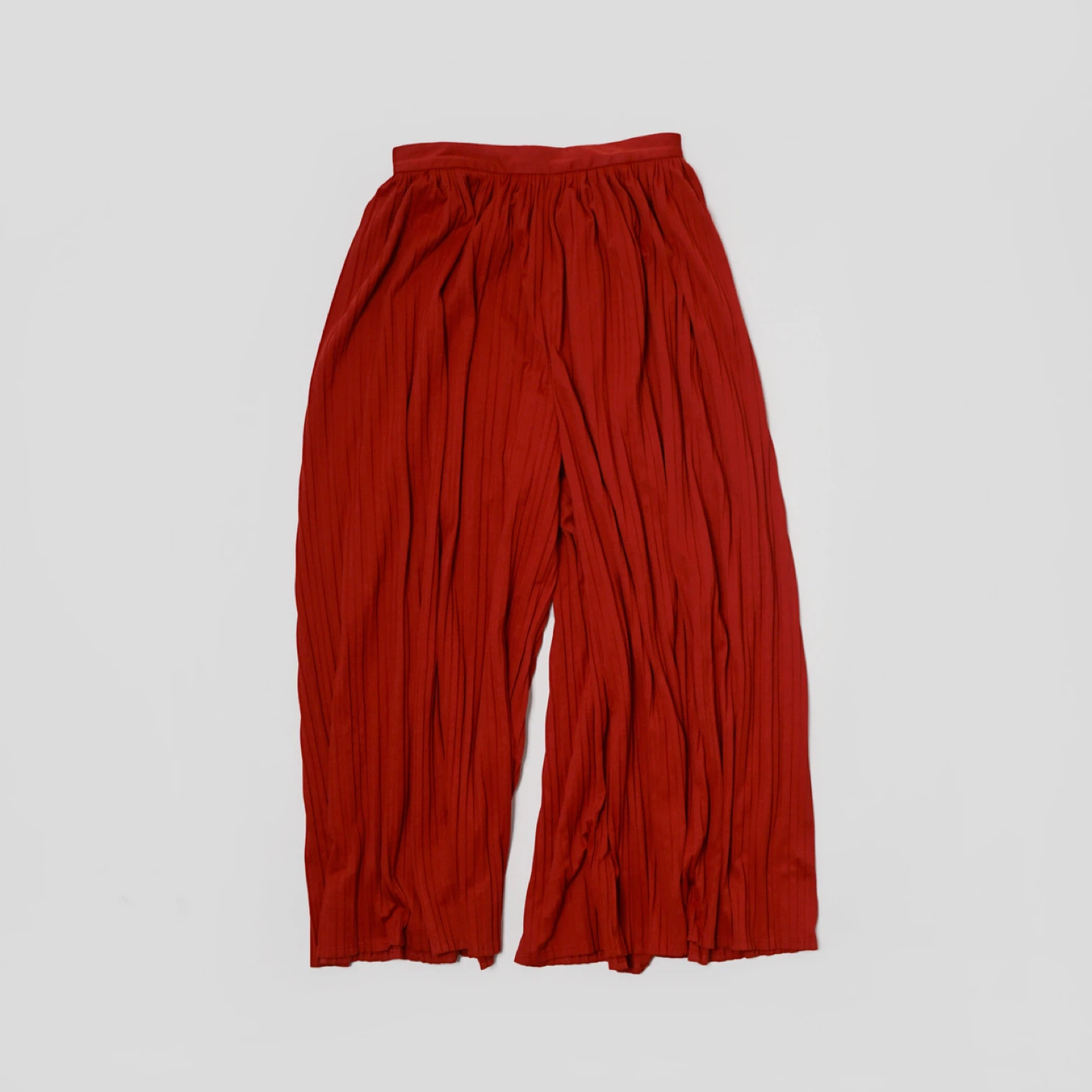 GU Red Pleated Wide Leg Pants - photo 3