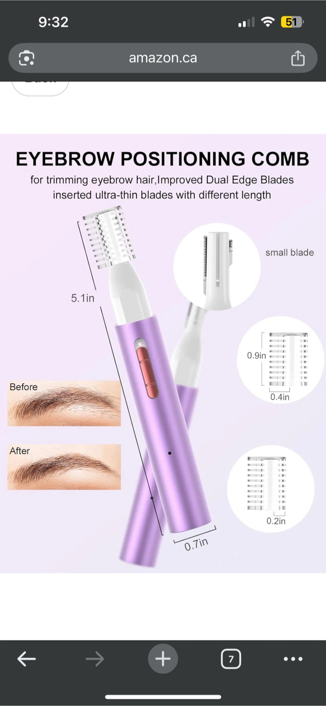 Nose & Ear Hair Trimmer Model 3029 - Purple - photo 4