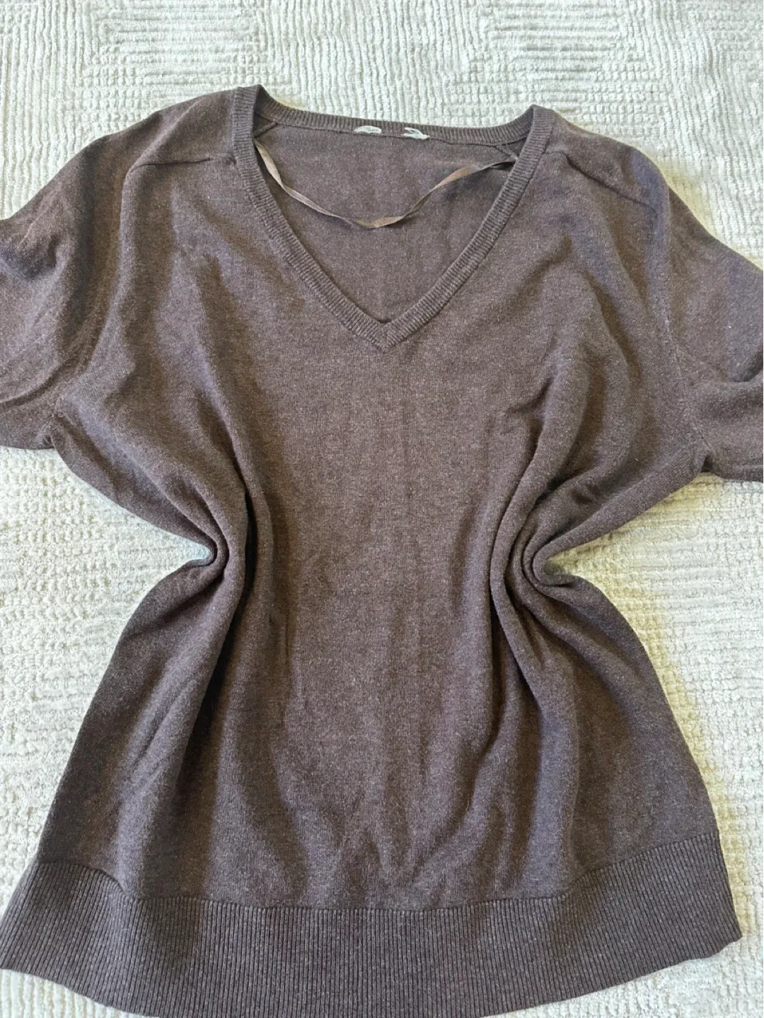 Brown V-Neck Sweater