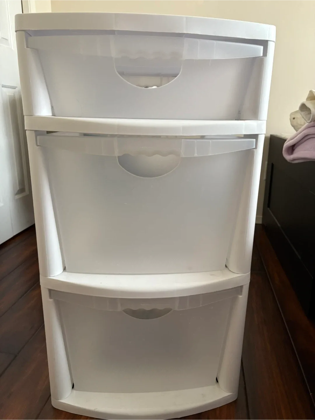 White 3-Drawer Plastic Storage Unit