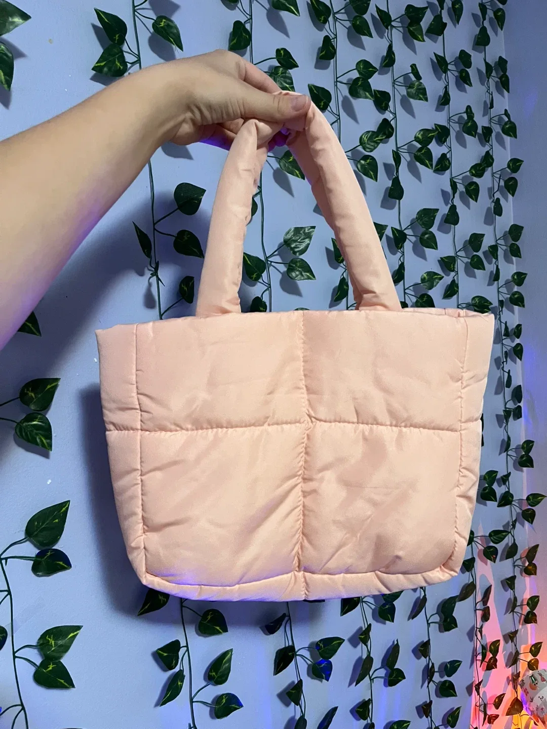 My Melody Pink Quilted Tote Bag image indicator(2)