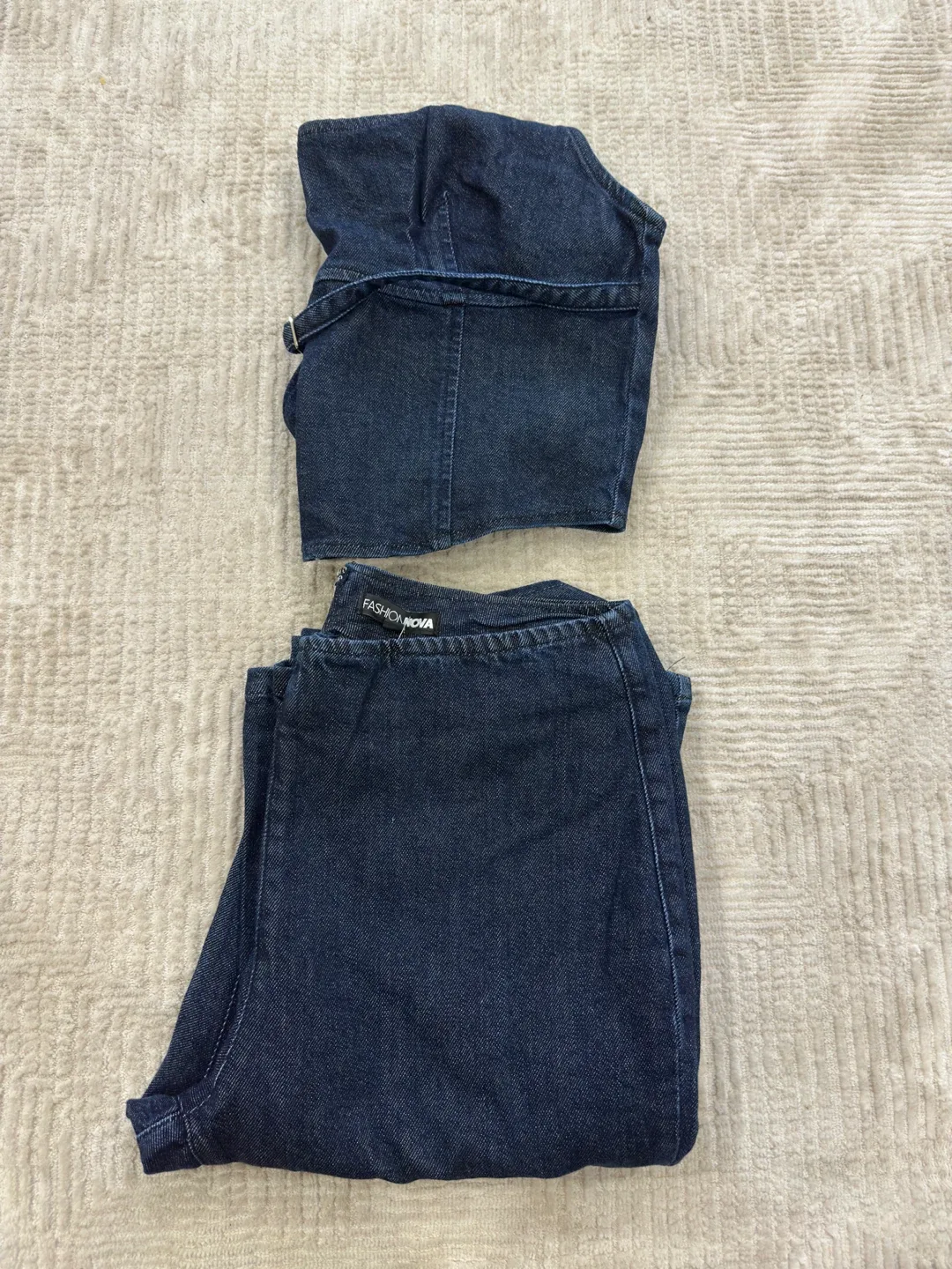 New Fashion Nova Denim Matching Set - Size M image indicator(4)