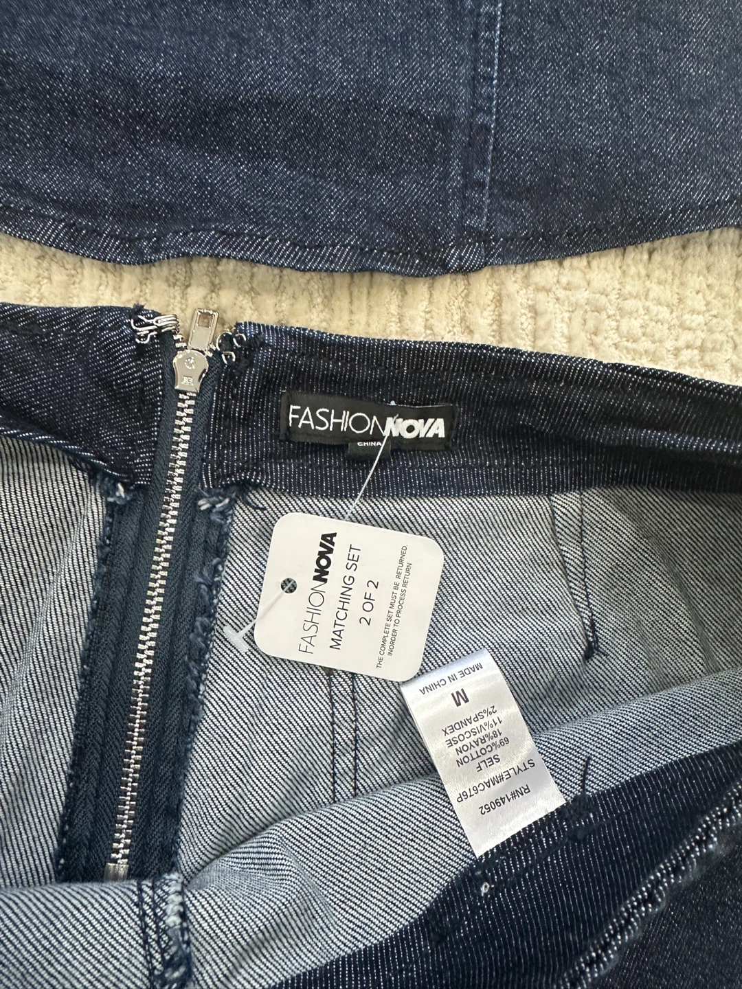 New Fashion Nova Denim Matching Set - Size M - photo 3