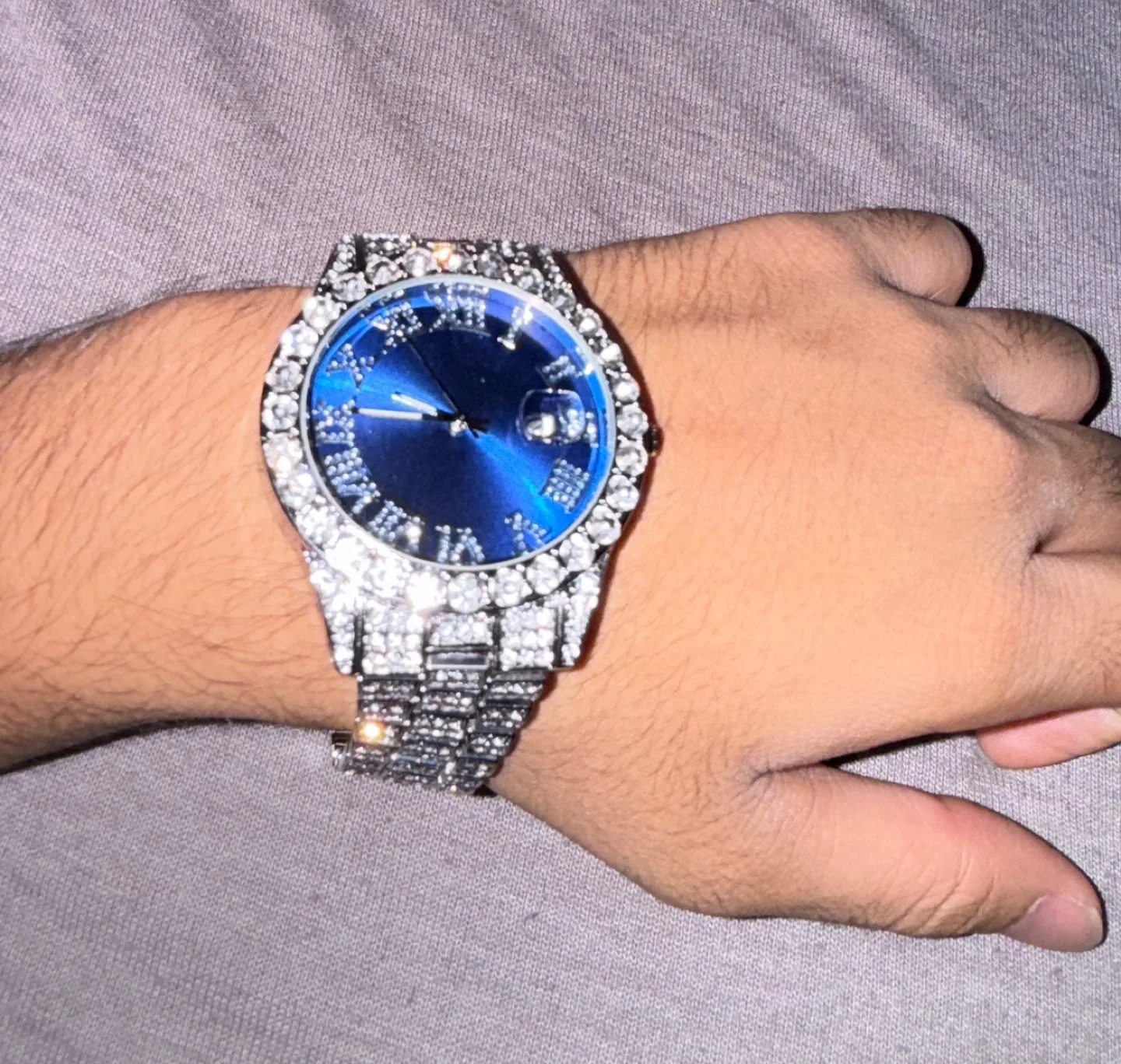Blue Dial Diamond Watch #Cleanout