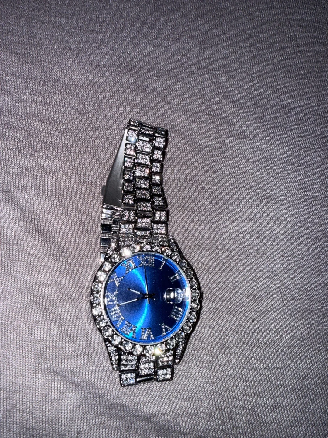 Blue Dial Diamond Watch #Cleanout image indicator(2)
