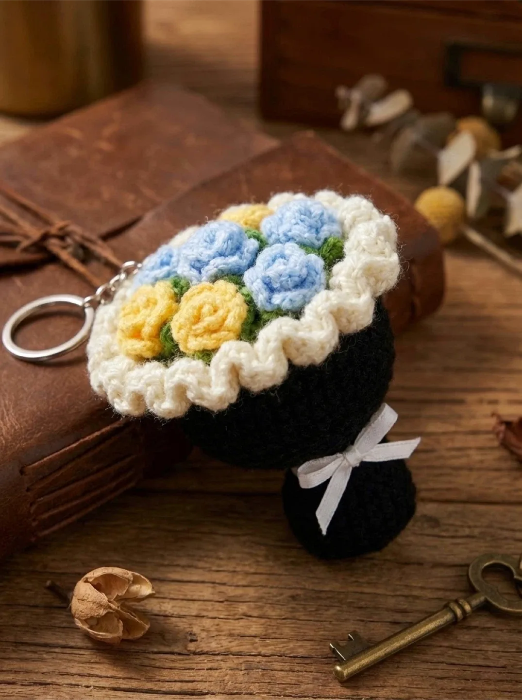 Crochet handmade rose bouquet