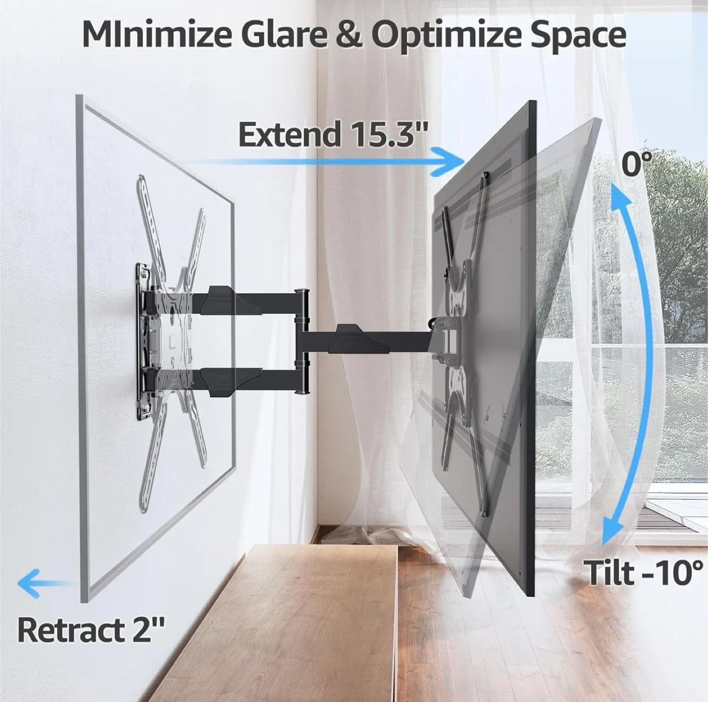 Black TV Wall Mount image indicator(6)