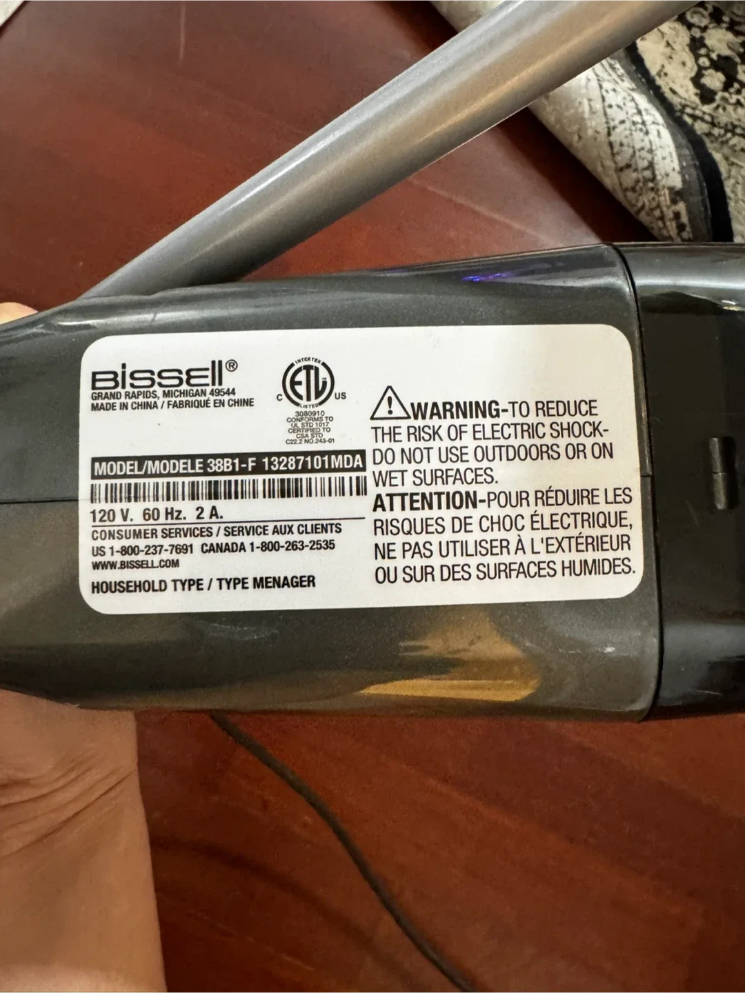Bissell 3-in-1 Vacuum, Model 38B1-F image indicator(4)
