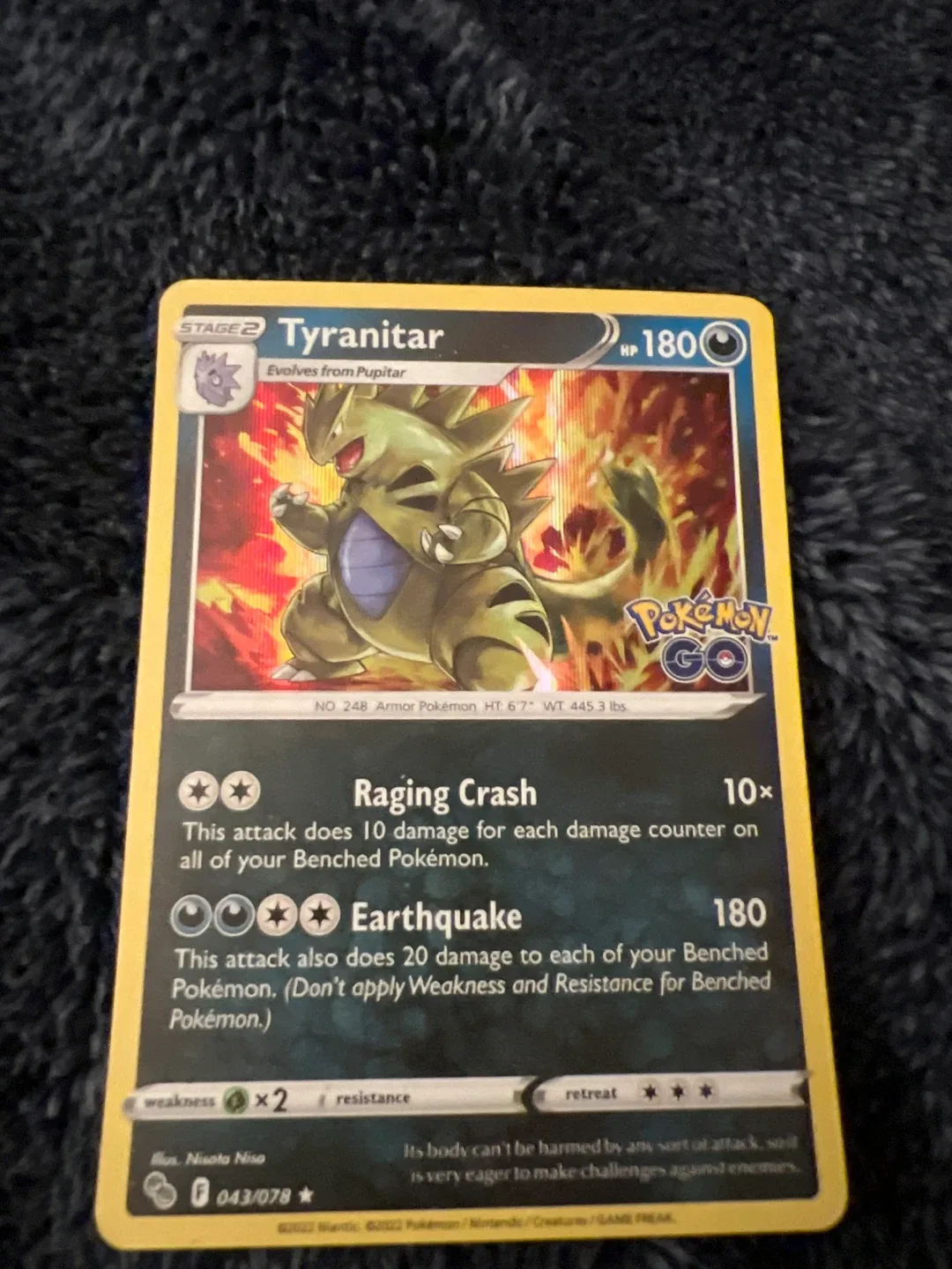 Tyranitar Pokemon GO Card
