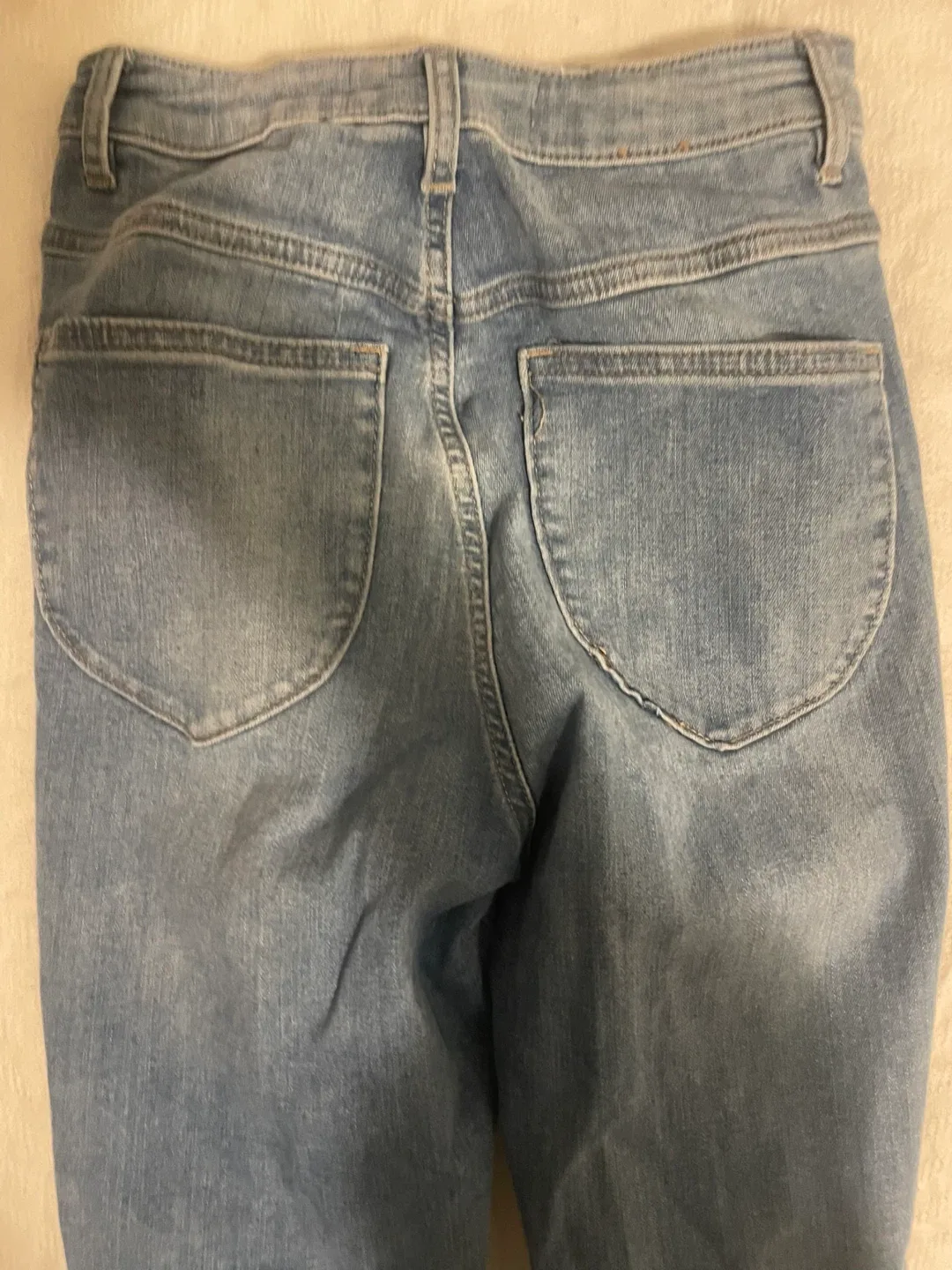 Garage Distressed Light Wash Jeans - Size 01