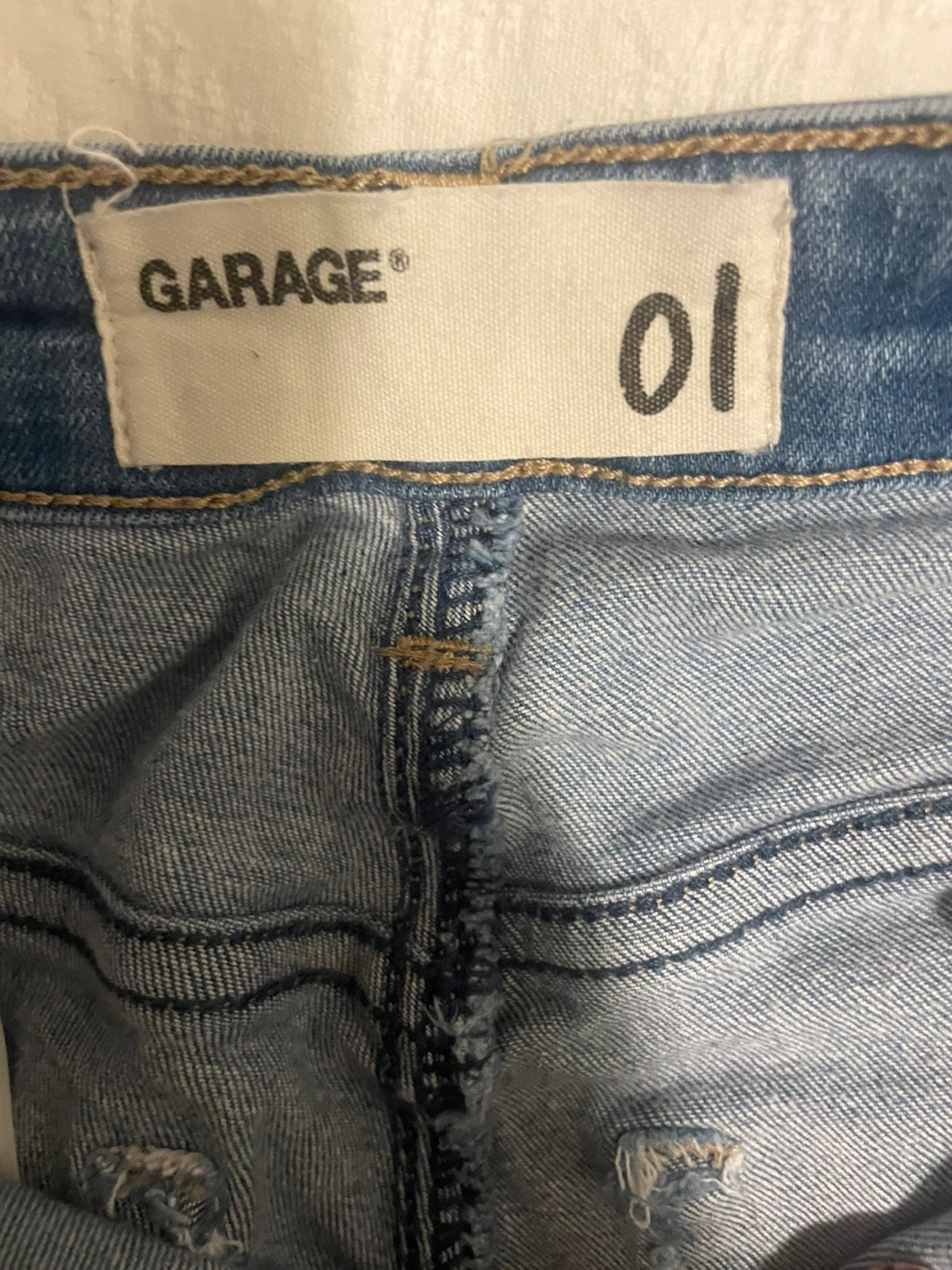 Garage Distressed Light Wash Jeans - Size 01 - photo 4