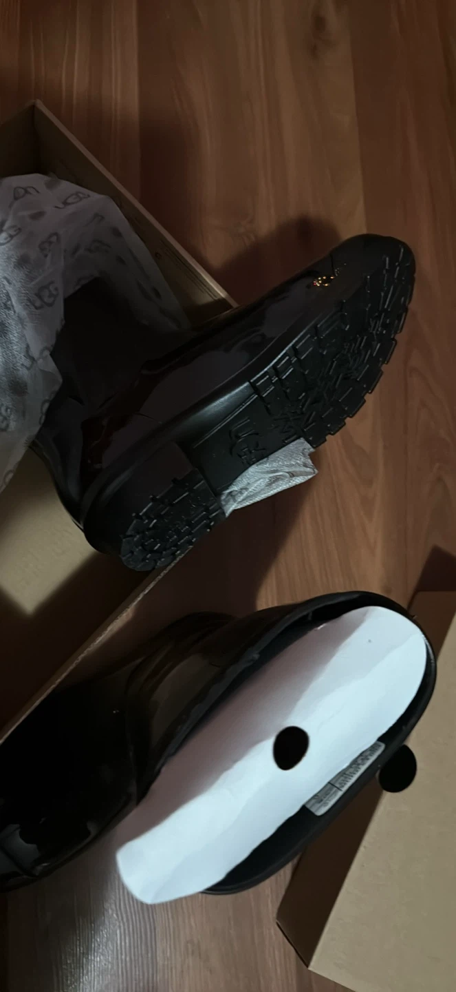 UGG K Raana Black Rain Boots - Size 2