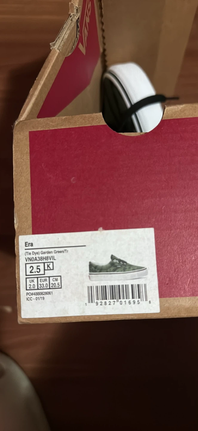 Vans Era Garden Green/Tie Dye Size 2.5K - photo 3