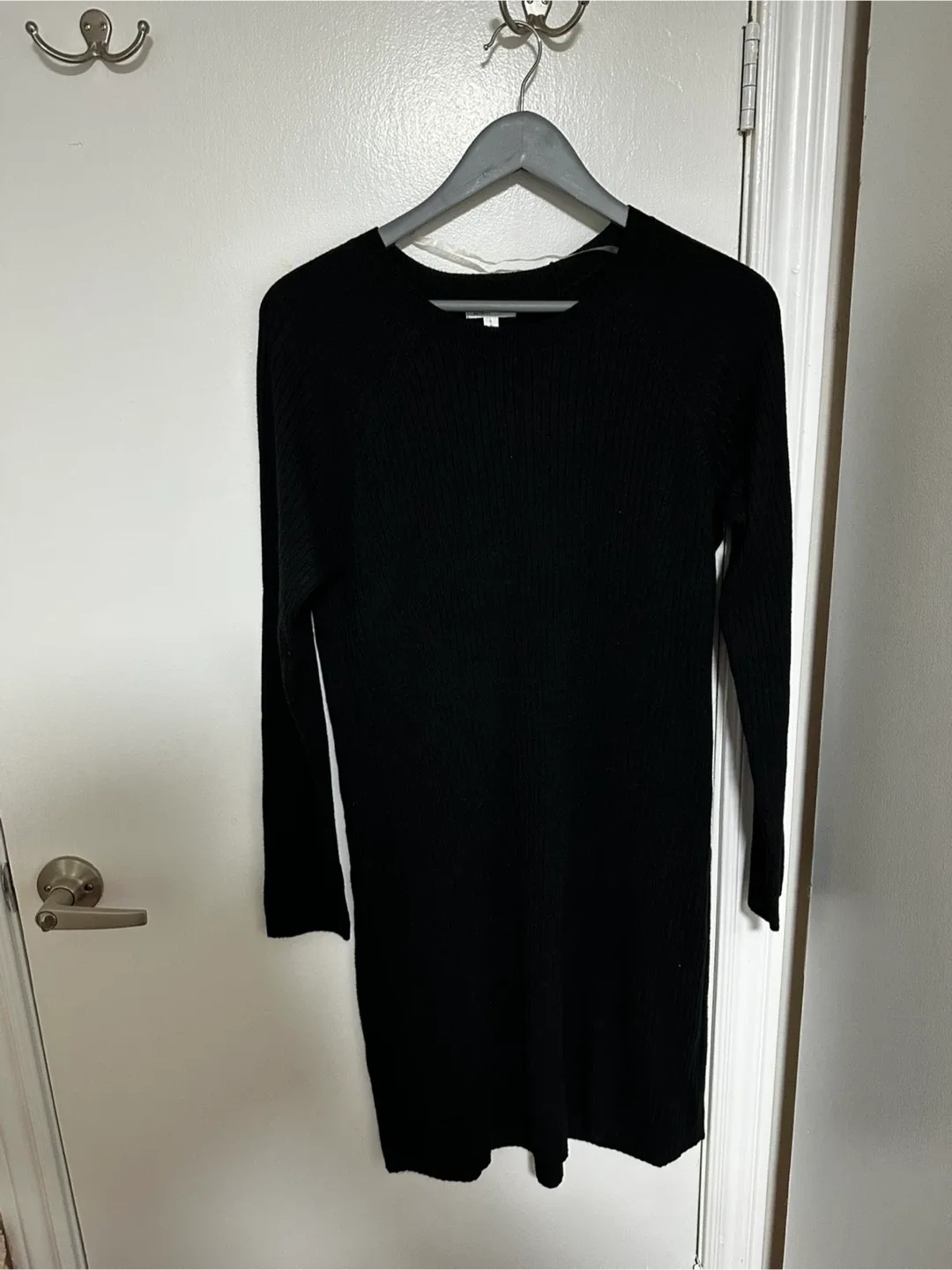 Black Knit Sweater Dress - size L