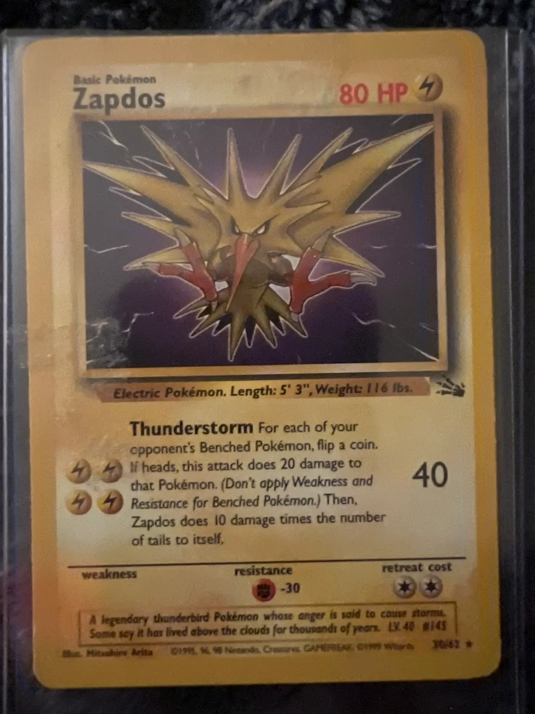 Zapdos Basic Pokemon Card