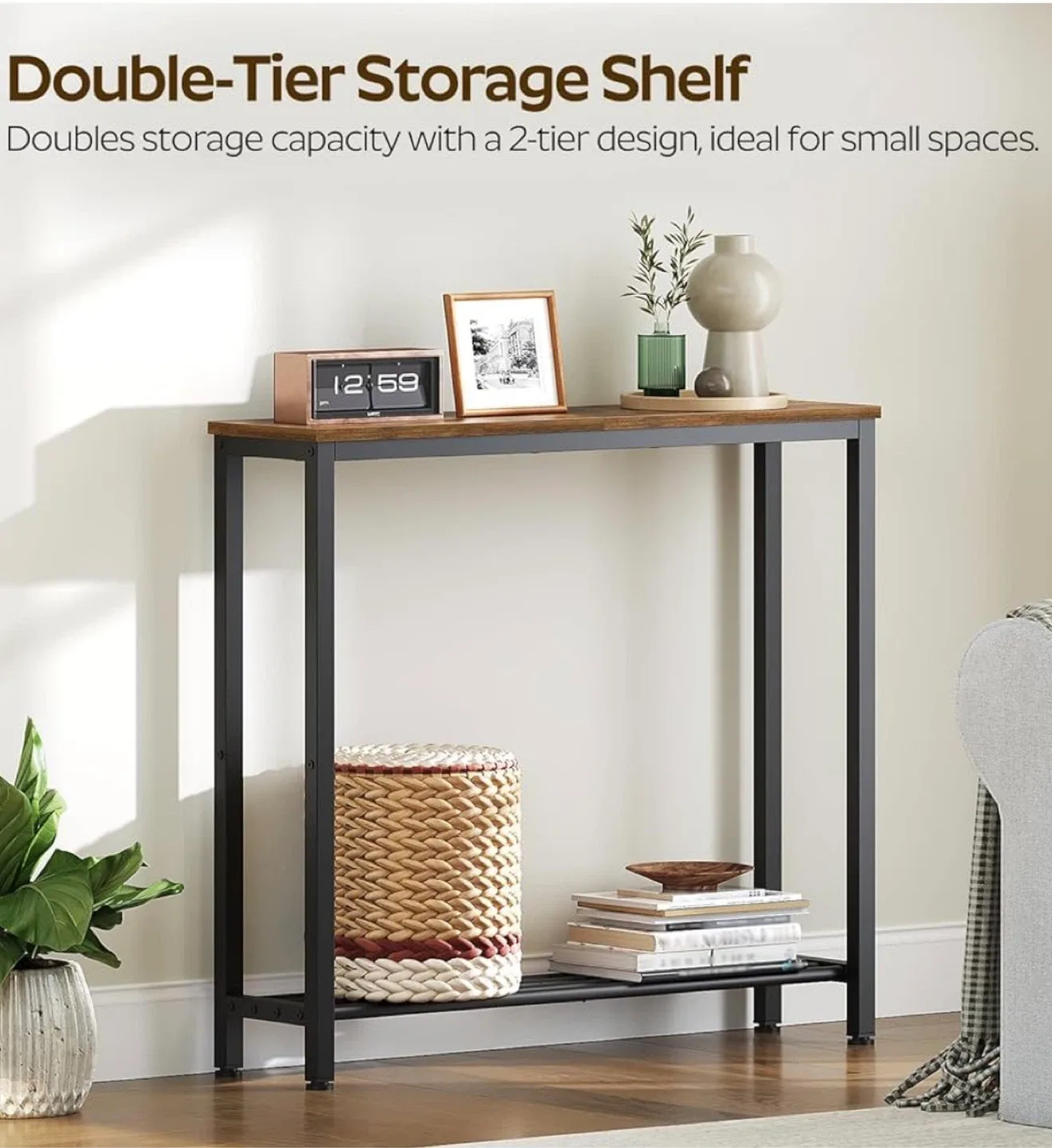 Console Table - Brown & Black image indicator(9)