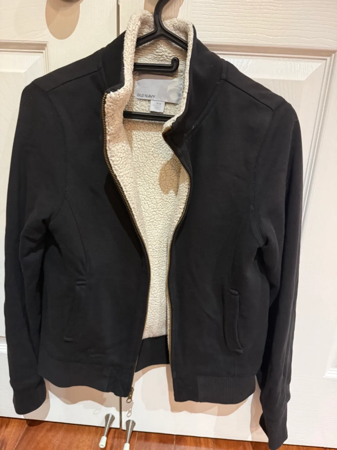 Old Navy Black Sherpa Lined hoodie / Jacket - M #Cleanout