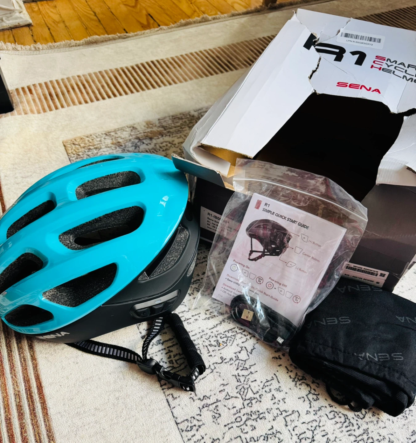 Sena R1 Smart Cycling Helmet, Turquoise
