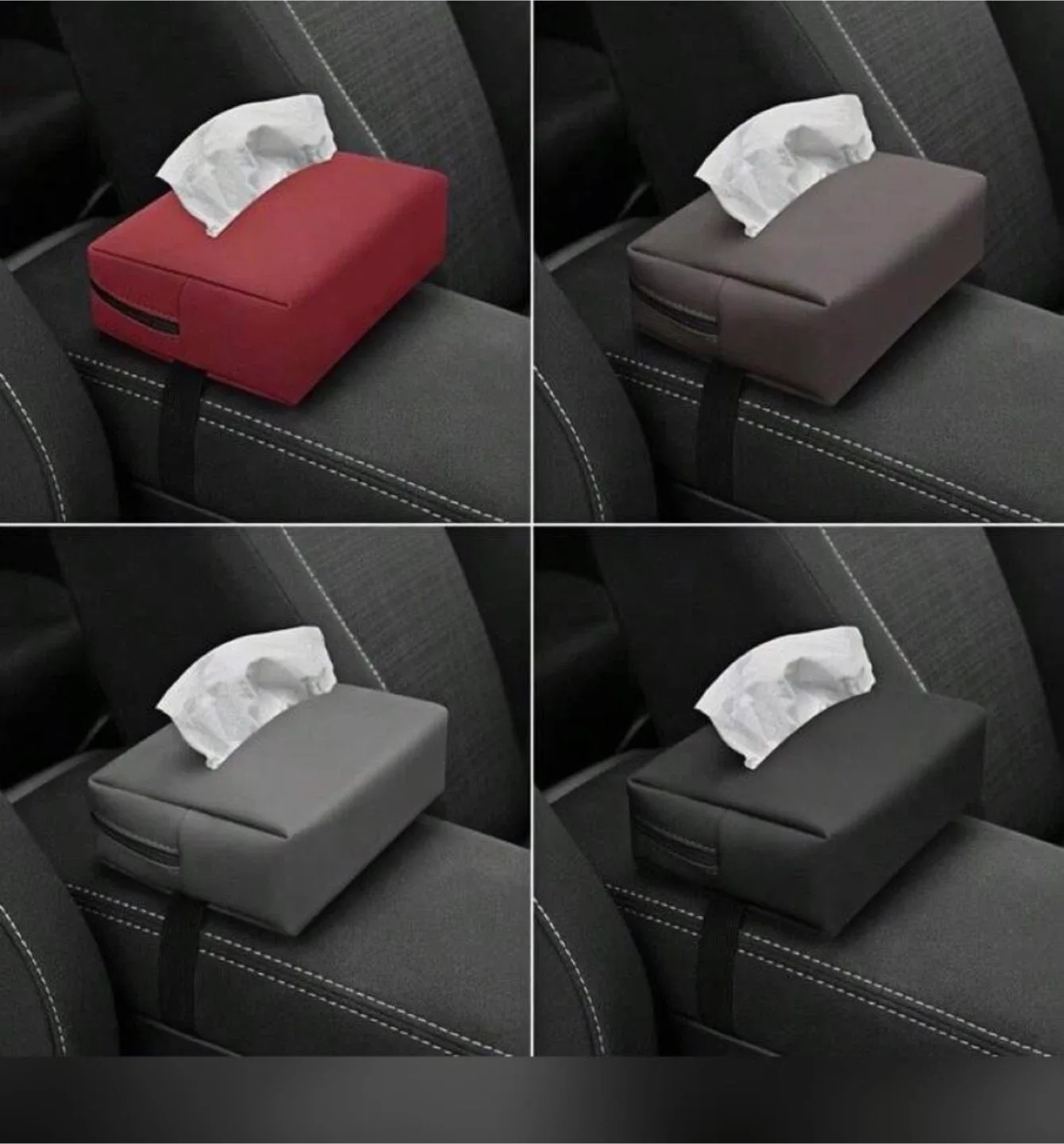Car Tissue Box Holder - Black