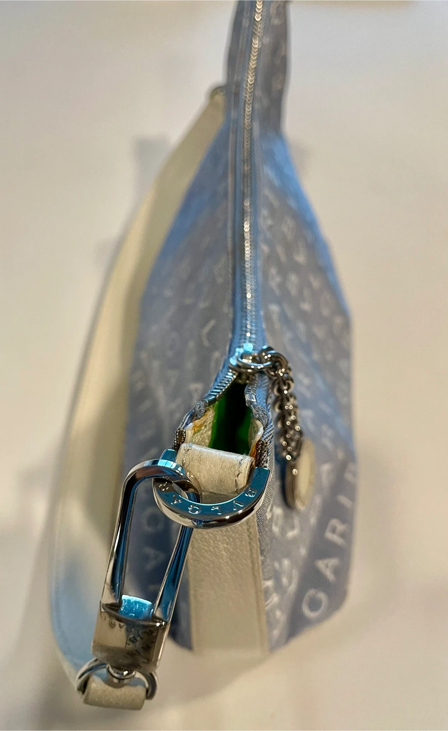 👜 BVLGARI Light Blue (denim) Canvas Shoulder Bag_Authentic 👜 - photo 4