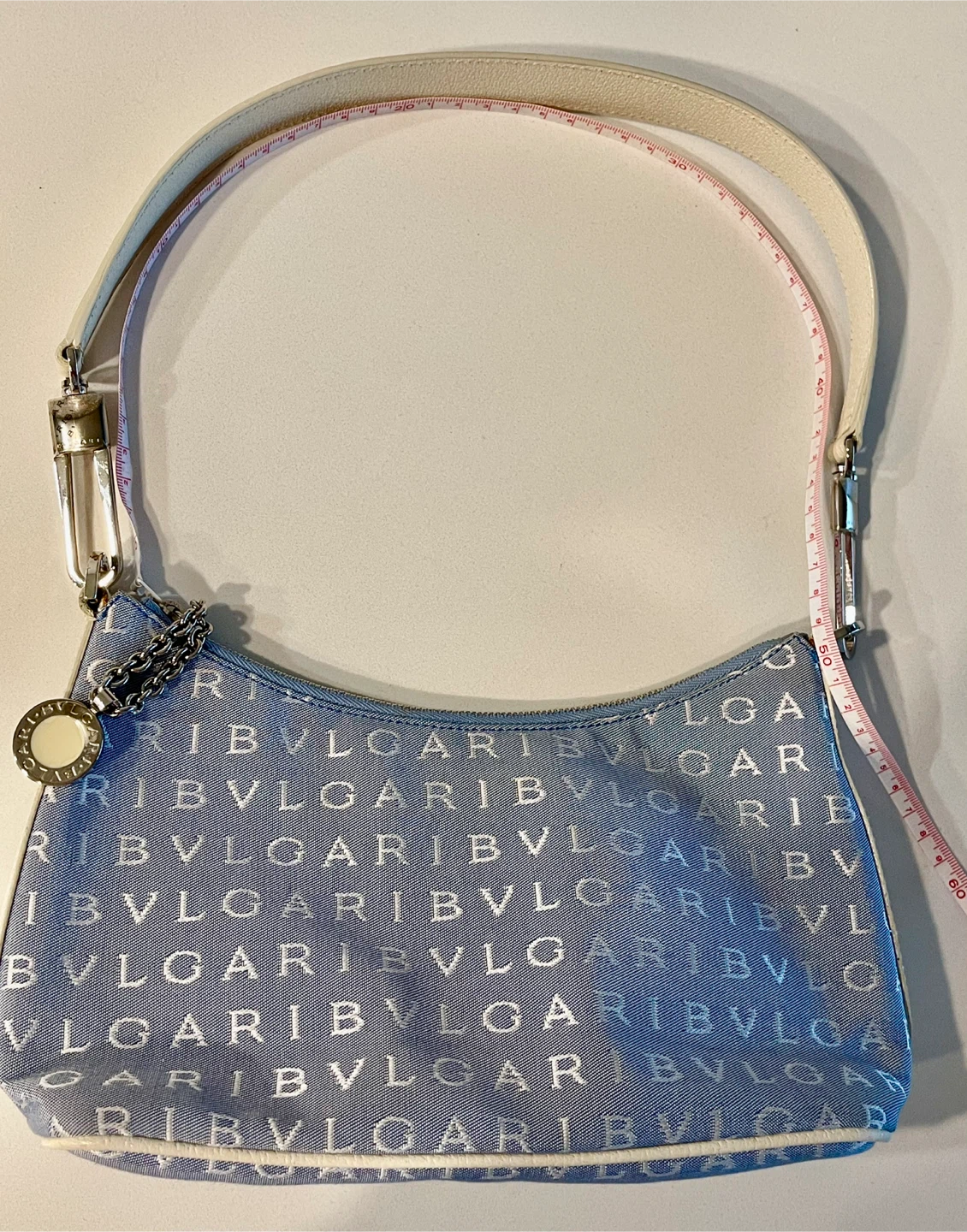 👜 BVLGARI Light Blue (denim) Canvas Shoulder Bag_Authentic 👜 - photo 2