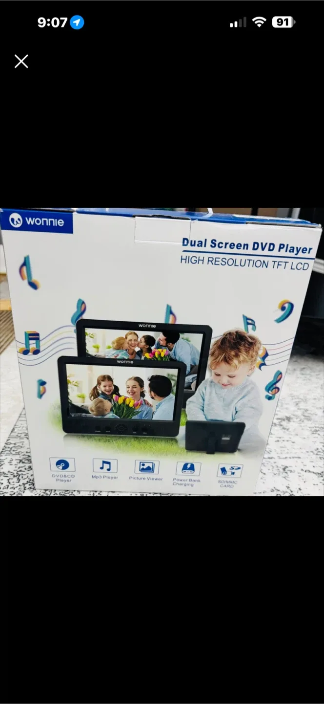 New Wonnie Dual Screen DVD Player