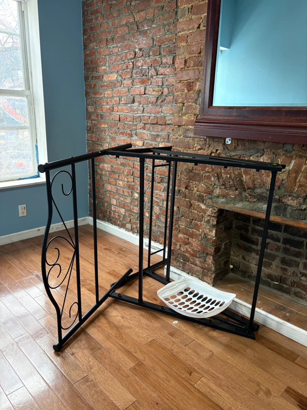 Twin Size Bed Frame ONLY- Black Metal