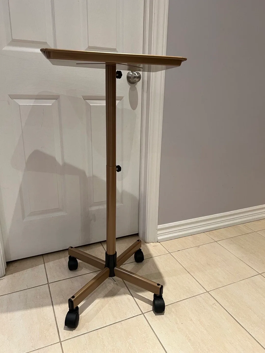 Rolling Adjustable Height Salon Tray - Bronze image indicator(5)