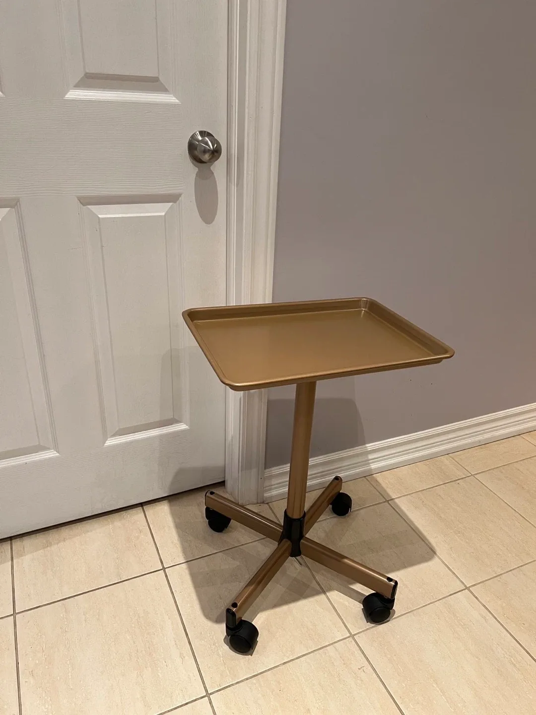 Rolling Adjustable Height Salon Tray - Bronze image indicator(2)