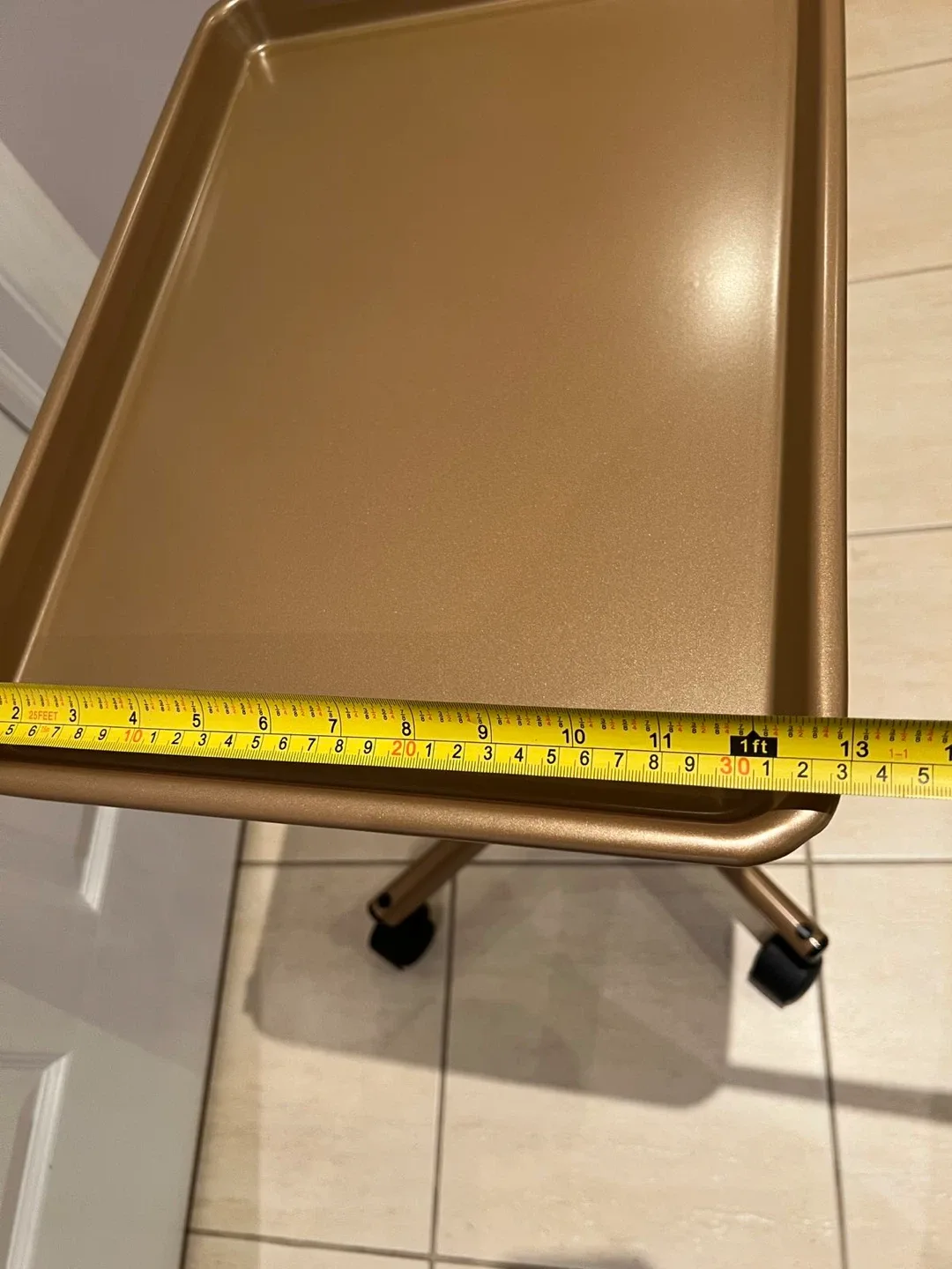 Rolling Adjustable Height Salon Tray - Bronze image indicator(8)