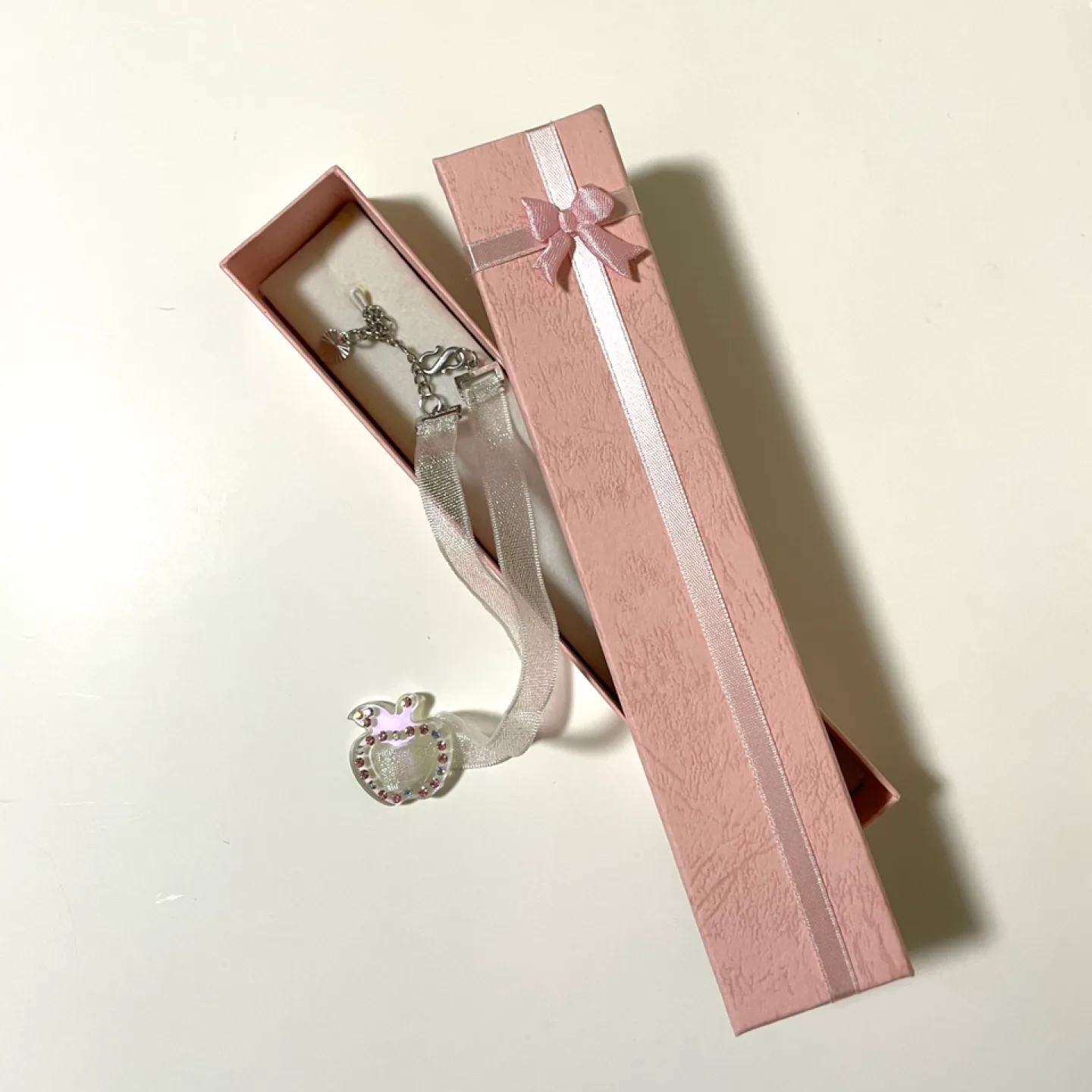 Rhinestone Apple Charm Choker #Cleanout