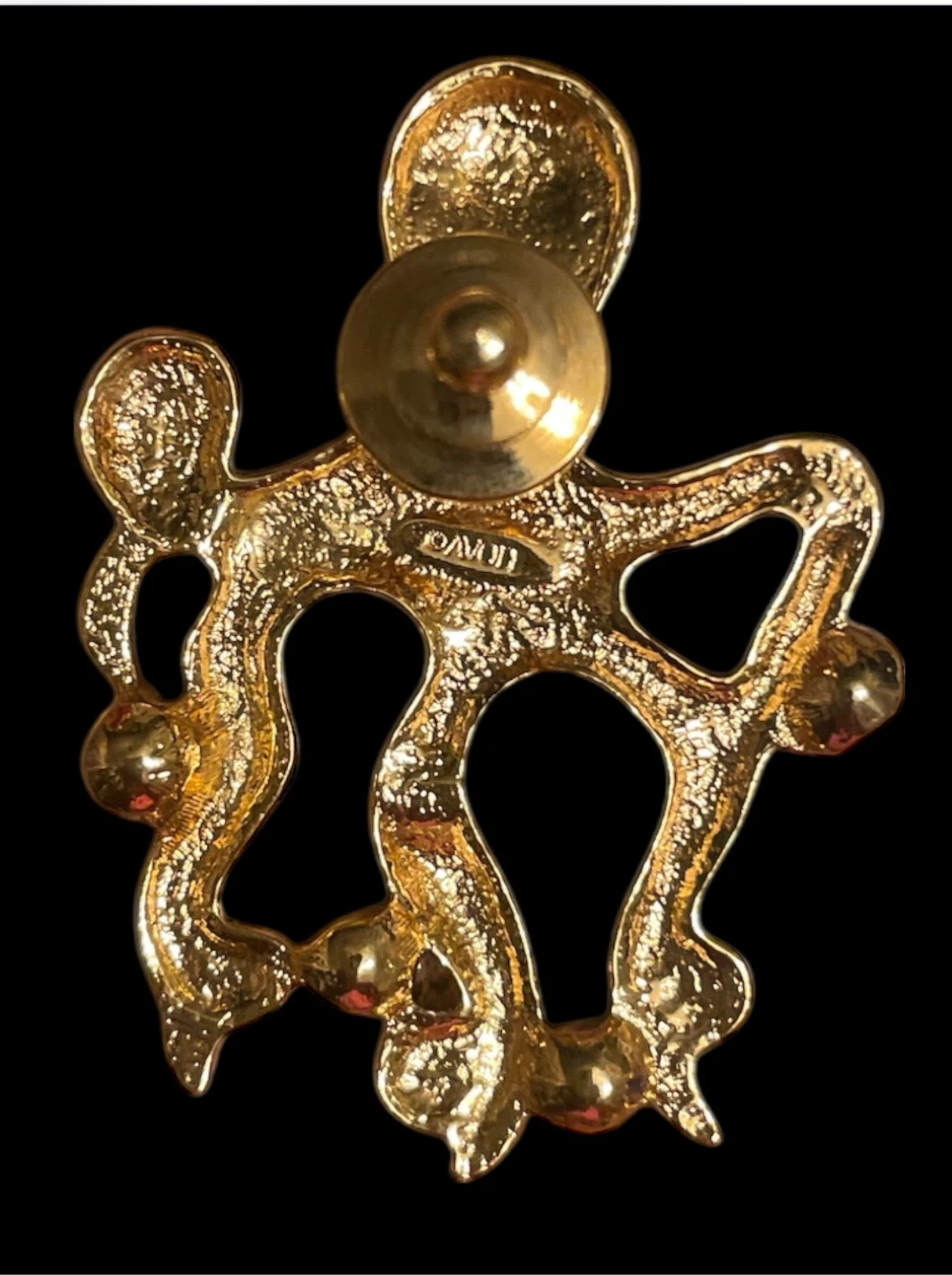 Vintage Gold Tone Octopus Brooch - photo 2